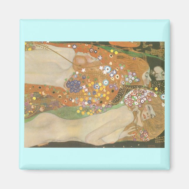 Klimt, Gustav: Wasserschlangen (Freundinnen) II Magnet (Framsidan)