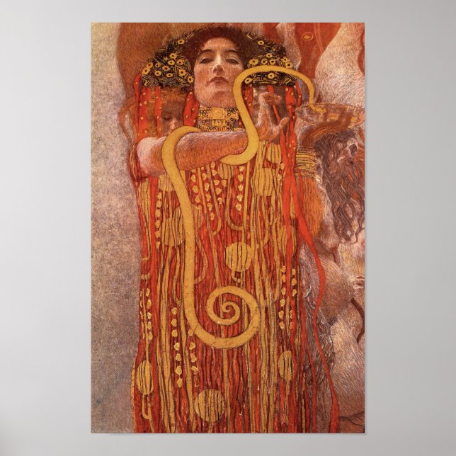 Klimt Hygieia Medicine Art Deco Poster Skriv ut (Framsidan)
