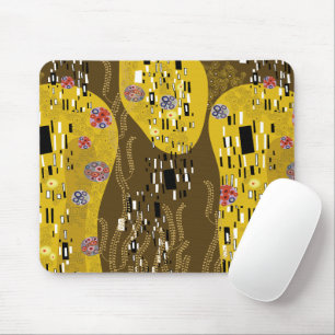 Klimt Inspired Guld Mönster Art nouveau Kiss Musmatta
