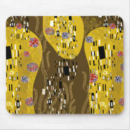 Klimt Inspired Guld Mönster Art nouveau Kiss Musmatta
