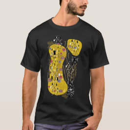 Klimt Inspired Guld Mönster Art nouveau Kiss T Shirt