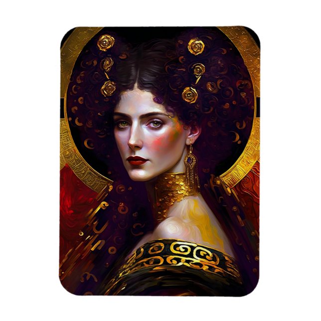 Klimt Inspired Queen Goddes Magnet (Vertikal)