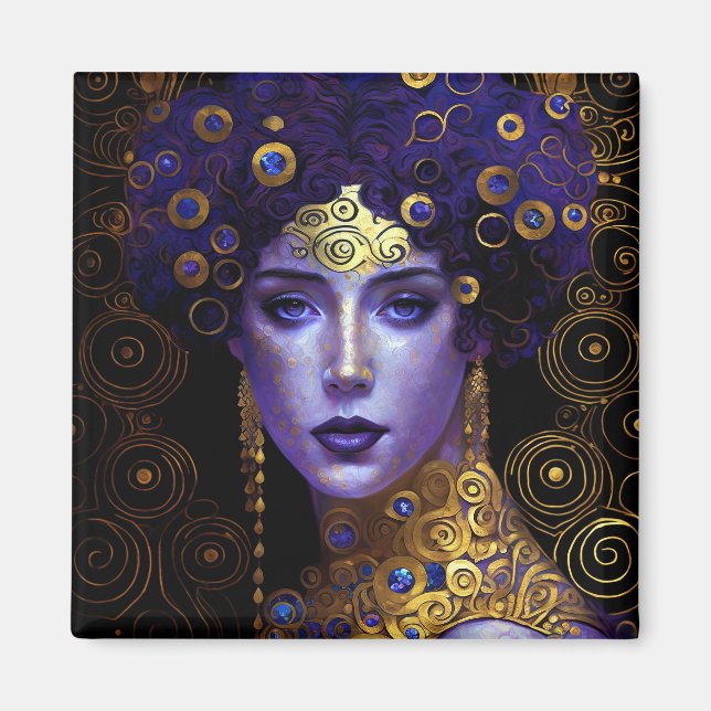 Klimt Inspired Queen Goddes Magnet (Framsidan)