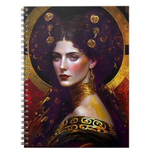 Klimt Inspired Queen Goddess bärbara dator Anteckningsbok