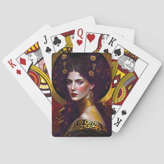 Klimt Inspired Queen Goddess betalkort Casinokort (Baksidan)