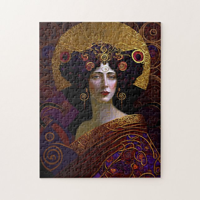 Klimt Inspired Queen Goddess Jigszle Puzzle Pussel (Vertikal)