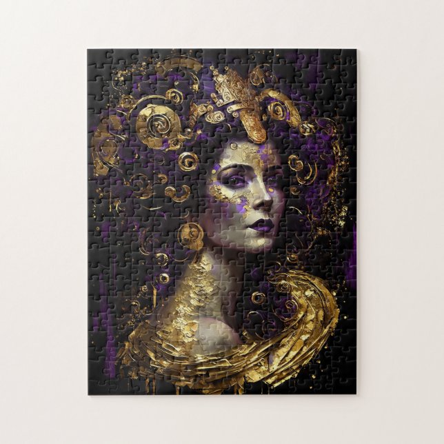 Klimt Inspired Queen Goddess Jigszle Puzzle Pussel (Vertikal)