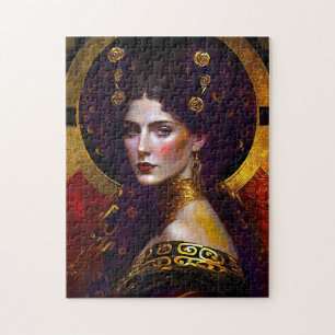 Klimt Inspired Queen Goddess Jigszle Puzzle Pussel