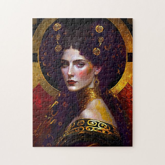 Klimt Inspired Queen Goddess Jigszle Puzzle Pussel (Vertikal)
