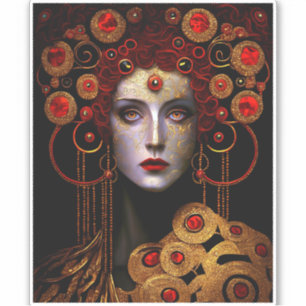 Klimt Inspired Queen Goddess Klistermärken