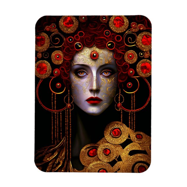 Klimt Inspired Queen Goddess Magnet (Vertikal)