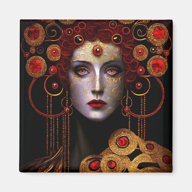 Klimt Inspired Queen Goddess Magnet (Framsidan)