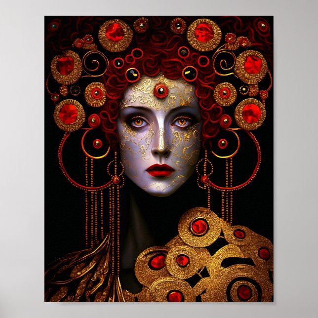 Klimt Inspired Queen Goddess Poster (Framsidan)