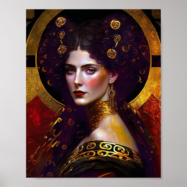 Klimt Inspired Queen Goddess Poster (Framsidan)