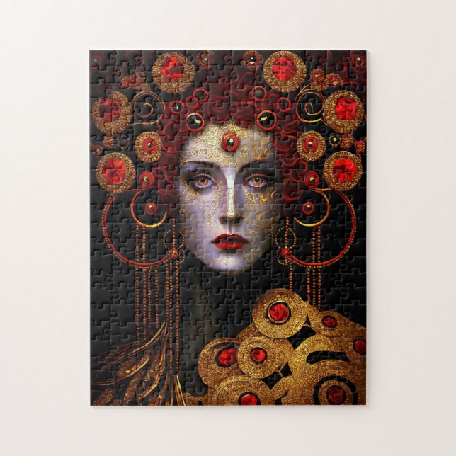 Klimt Inspired Queen Goddess Pussel (Vertikal)
