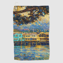Klimt-inspirerad Golden Monterey Harbor Dreams