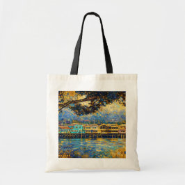 Klimt-inspirerad Golden Monterey Harbor Dreams Tygkasse