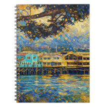 Klimt-inspirerade Golden Monterey Harbor Dreams