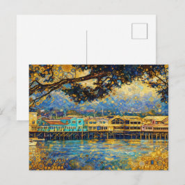 Klimt-inspirerade Golden Monterey Harbor Dreams Vykort