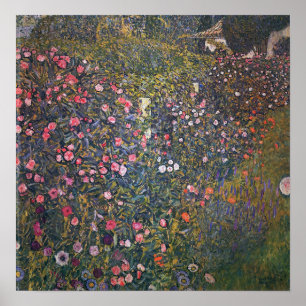 Klimt - Italiensk trädgårdslandskap 1913 Poster