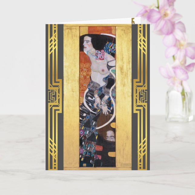 Klimt Judith II Art nouveau återställd bild Kort (Orkide)