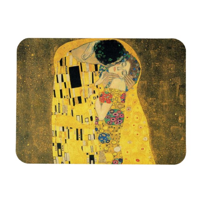 Klimt: Kiss Art Premium Magnet (Horisontell)