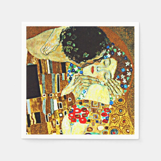 Klimt - Kiss, Closeup Pappersservett (Framsidan)
