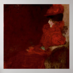 Klimt - Kvinna i en fåtölj 1897 Poster