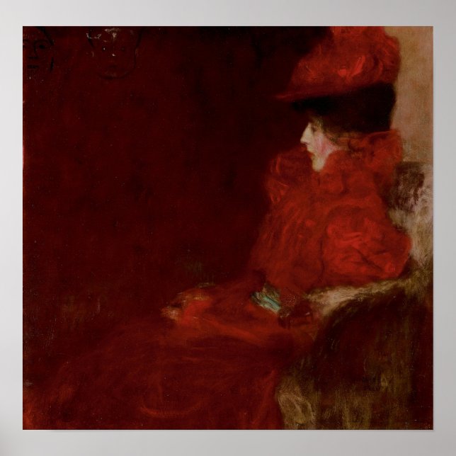 Klimt - Kvinna i en fåtölj 1897 Poster (Framsidan)