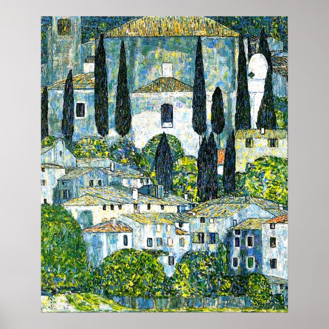 Klimt - Kyrka i Cassone Poster (Framsidan)