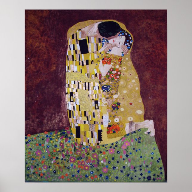 Klimt - Kyssande par Poster (Framsidan)