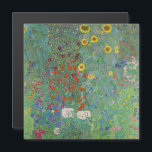 Klimt - Land Garden, solrosor, magnetiskt kort<br><div class="desc">Land Garden med solblommor/lantgårdsträdgård med solblommor - Gustav Klimt 1905-1906</div>