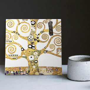 Klimt Livets träd Art nouveau Wall Decor Kakelplatta