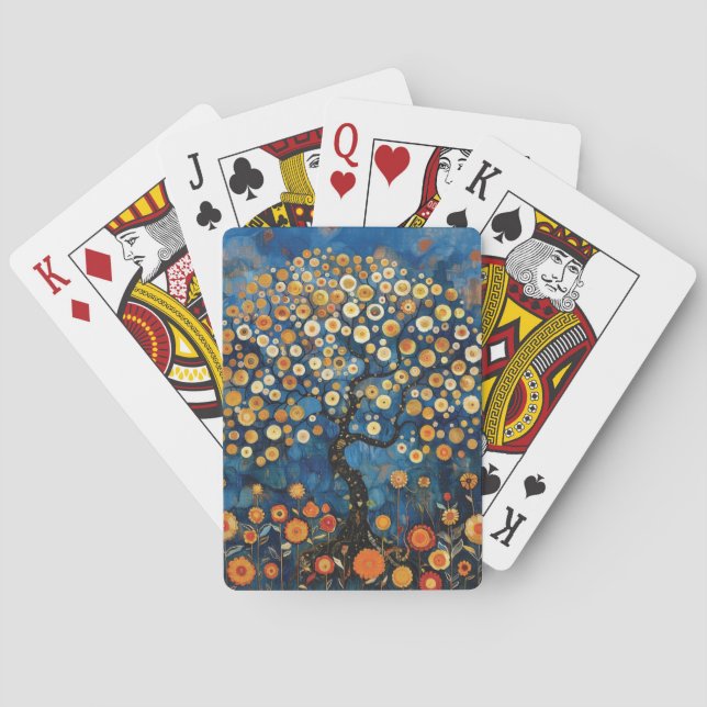 Klimt Livets träd Casinokort (Baksidan)