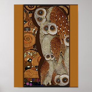 Klimt, Livets träd, Uggla parody Poster