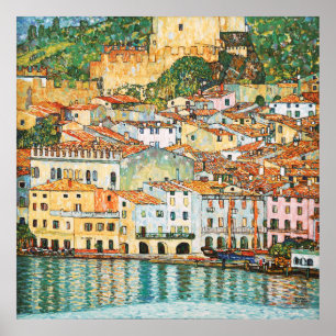 Klimt ’Malcesine on Sjö Garda’ Poster