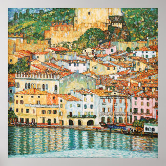 Klimt "Malcesine på sjön Garda" Poster