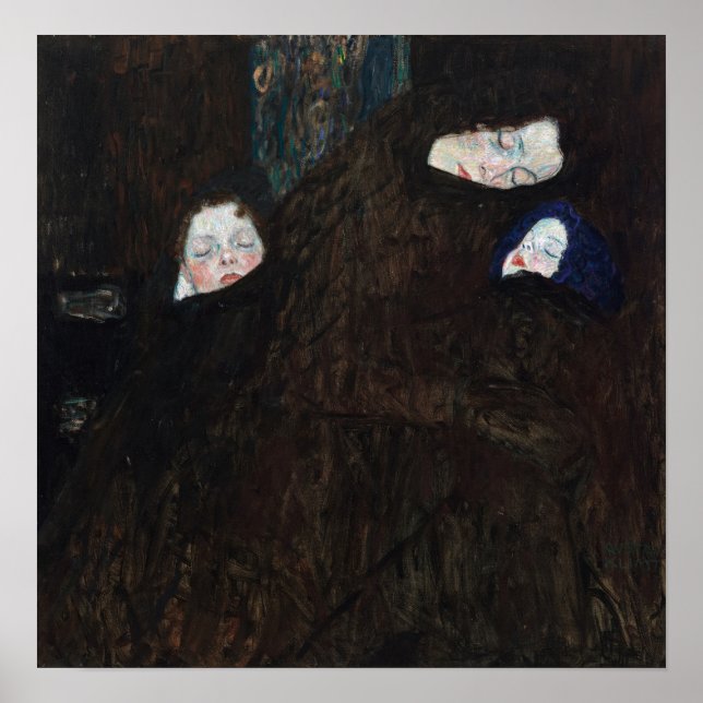 Klimt - Mor med två barn (familj) Poster (Framsidan)