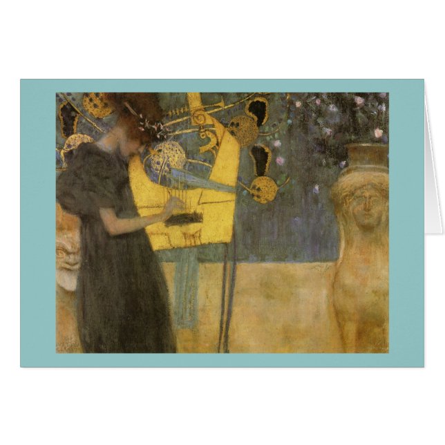 Klimt ~-musik hälsningskort (Framsidan Horizontal)