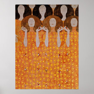 Klimt - Paradisets Kör av Gel Poster