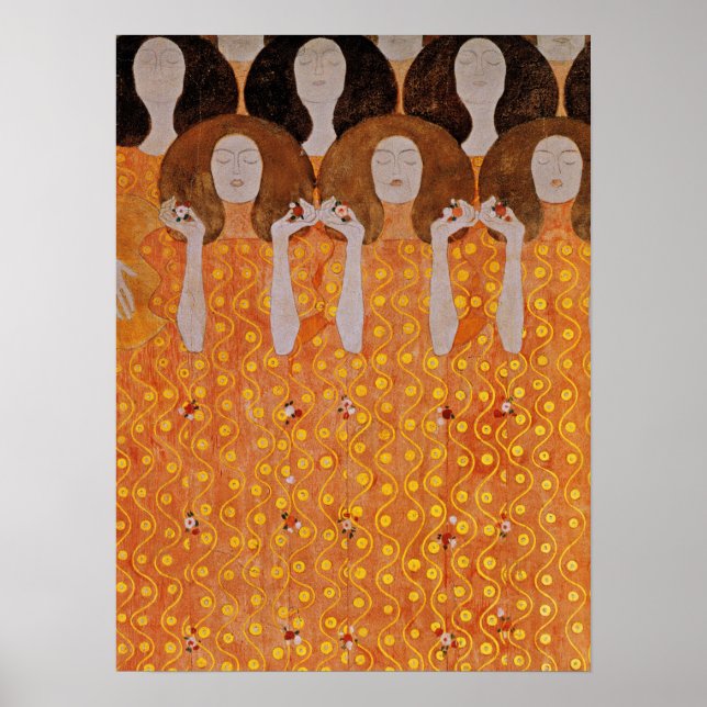 Klimt - Paradisets Kör av Gel Poster (Framsidan)