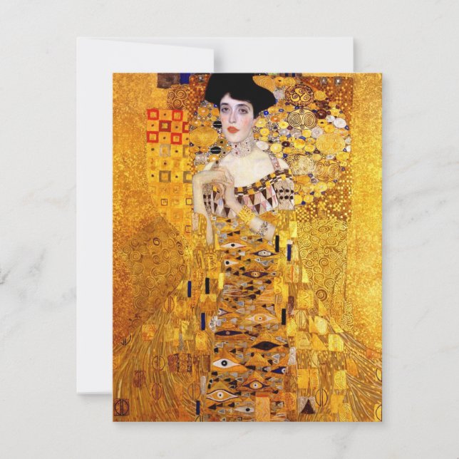 Klimt Porträtt av Adele Bloch-Bauer I-inbjudan Inbjudningar (Framsida)