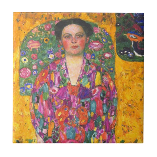 Klimt Porträtt från Eugenia Primavesi Kakelplatta (Framsidan)