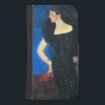 Klimt Porträtt från Ro von Rosthorn-Friedmann Galaxy S4 Plånbok<br><div class="desc">Samsung Galaxy Wallet Case med Gustav Klimts oljemålning Porträtt i Ro von Rosthorn-Friedmann (1900-01). En elegant kvinna,  som bär en skakande svart klänning och är inlindad i en päls-jacka,  står framför ett vackert blått nattetid i himlar. En underbar gåva till österrikiska konstentusiaster!</div>