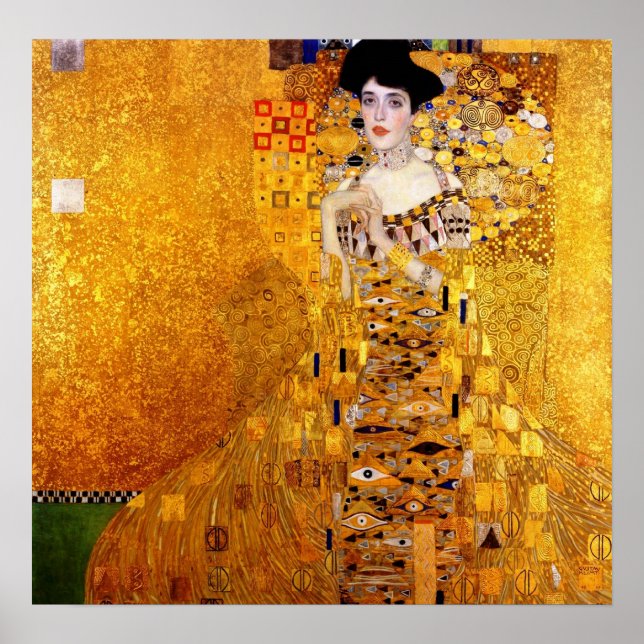 Klimt Porträtt i Adele Bloch-Bauer Poster (Framsidan)