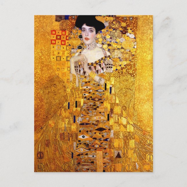 Klimt Porträtt på Adele Bloch-Bauer I-vykort Vykort (Framsida)
