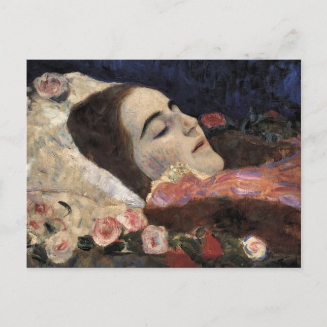 Klimt Ria Munk på hennes dödsbädd Vykort (Framsida)