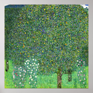 Klimt - Rosbuskar under träden Poster