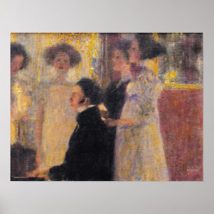 Klimt - Schubert på Piano Poster