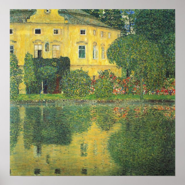 Klimt - Slottets sal på Attersee 1910 Poster (Framsidan)